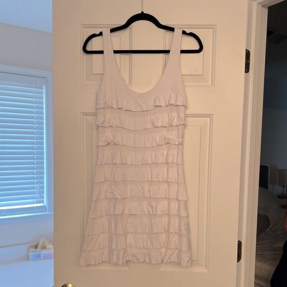 Express Ruffle Mini Bodycon Dress XS - Picture 1 of 4